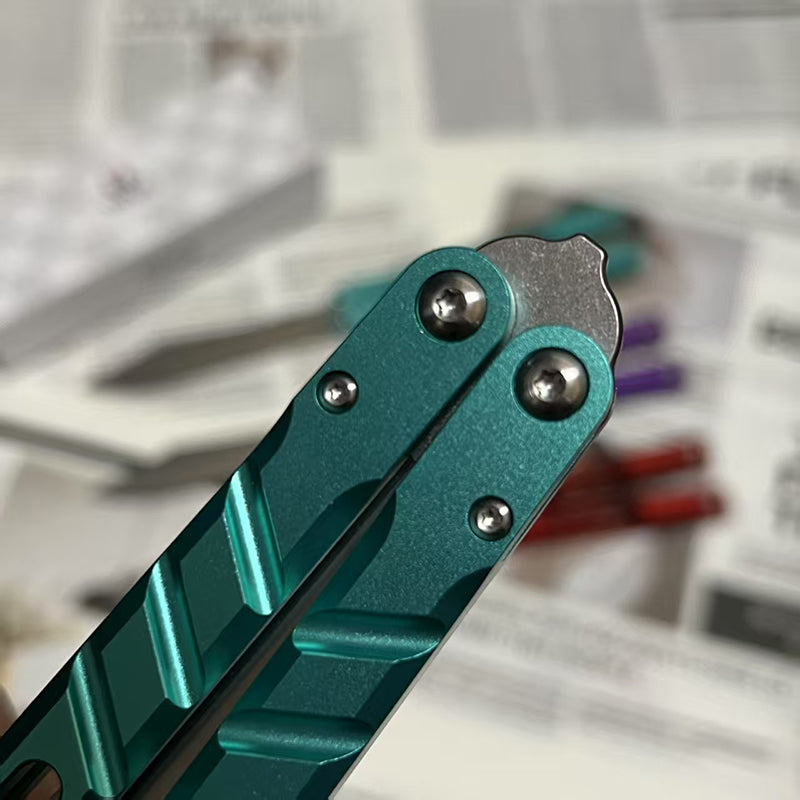 TITUS Alpha Beast AB V3 Bailisong Butterfly Trainer Knife Tanto VG10 7075 Aluminum Channel Handle Bushing System Jilt Free-swinging Knives