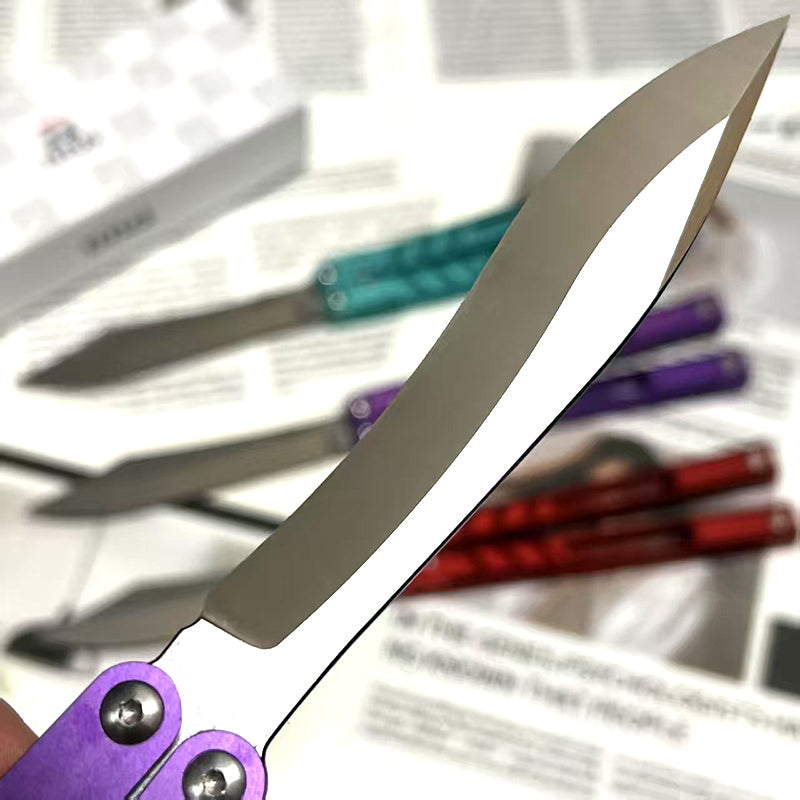 TITUS Alpha Beast AB V3 Bailisong Butterfly Trainer Knife Tanto VG10 7075 Aluminum Channel Handle Bushing System Jilt Free-swinging Knives