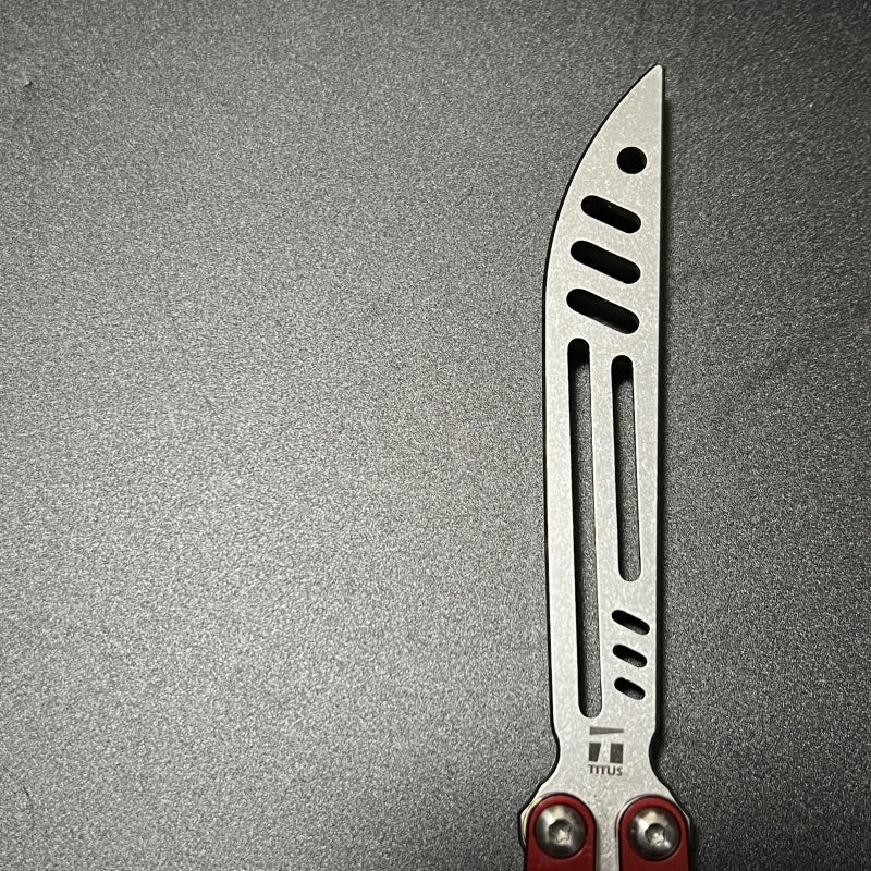 TITUS Barebones BB V3 Bailisong Butterfly Trainer Knife 7075 Aluminum Channel Handle Bushing System Jilt Free-swinging Knives