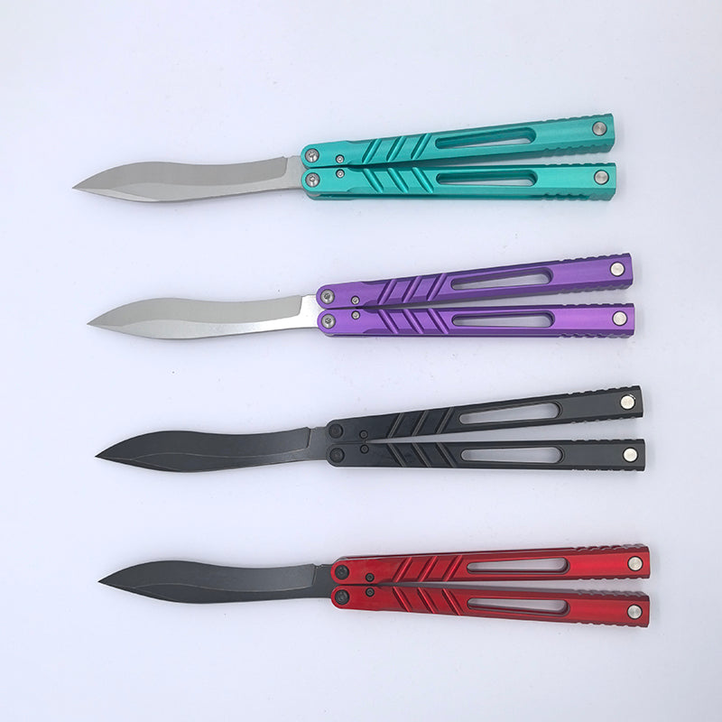 TITUS Alpha Beast AB V3 Bailisong Butterfly Trainer Knife Tanto VG10 7075 Aluminum Channel Handle Bushing System Jilt Free-swinging Knives