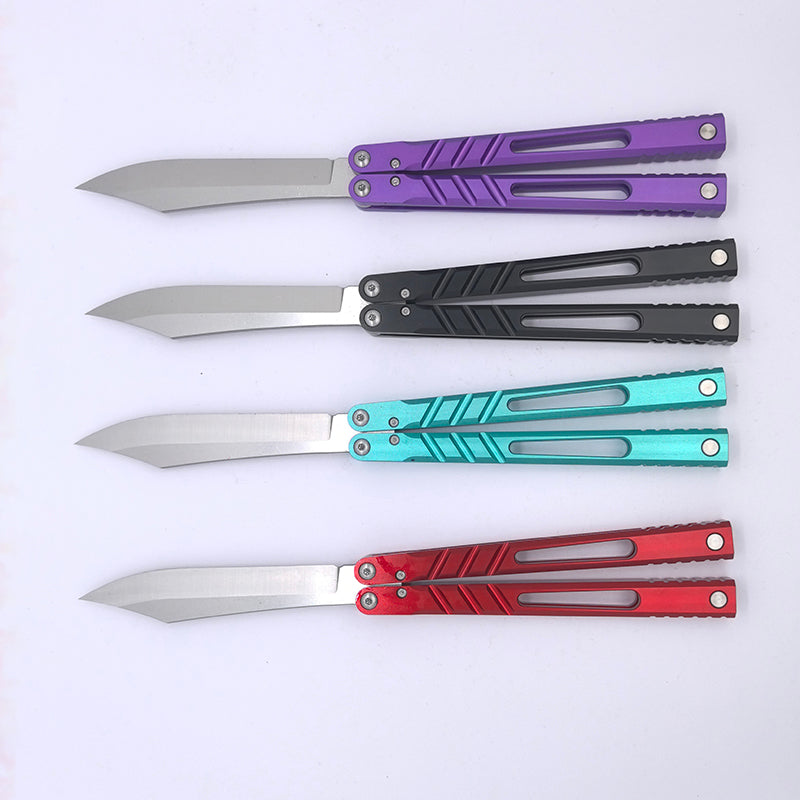 TITUS Alpha Beast AB V3 Bailisong Butterfly Trainer Knife Tanto VG10 7075 Aluminum Channel Handle Bushing System Jilt Free-swinging Knives