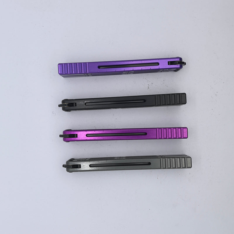 TITUS Basilisk V3 Bailisong Butterfly Trainer Knife Tuning Fork VG10 Bowie 7075 Aluminum+G10 Channel Handle Bushing System Jilt Free-swinging Knives