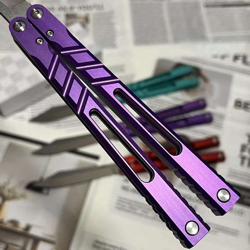 TITUS Alpha Beast AB V3 Bailisong Butterfly Trainer Knife Tanto VG10 7075 Aluminum Channel Handle Bushing System Jilt Free-swinging Knives