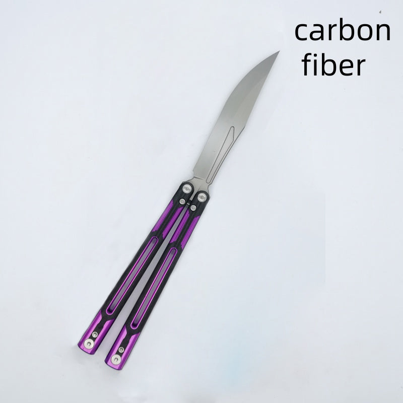TITUS Cygni Cygnus Bailisong Butterfly Trainer Knife Channel 7075 Aluminum+G10/Carbon Fiber Handle Handle VG10 Blade Bushing System Jilt Free-swinging Knives