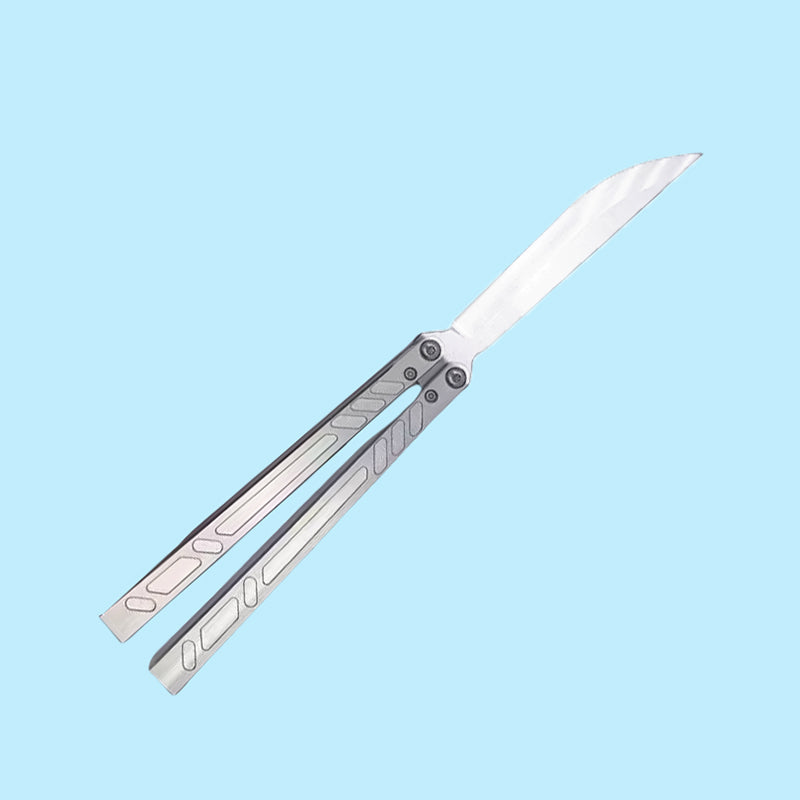 TITUS Barebones BB V3 Bailisong Butterfly Trainer Knife 7075 Aluminum Channel Handle Bushing System Jilt Free-swinging Knives
