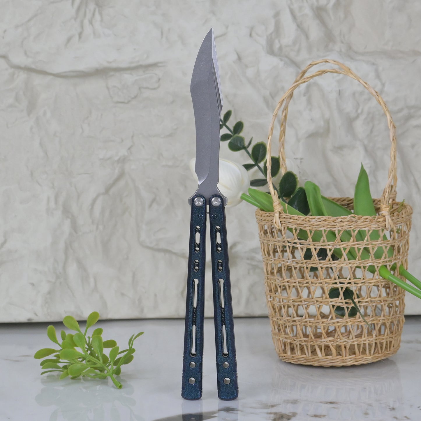 TITUS Sirius K VG10 blade Bailisong Butterfly Knife 7075 Aluminum Channel Handle Bushing System Jilt Free-swinging Knives