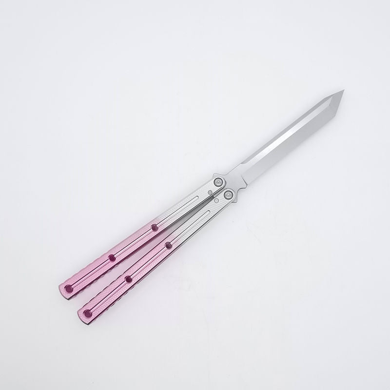 TITUS Kraken Pink-White handle silver tanto