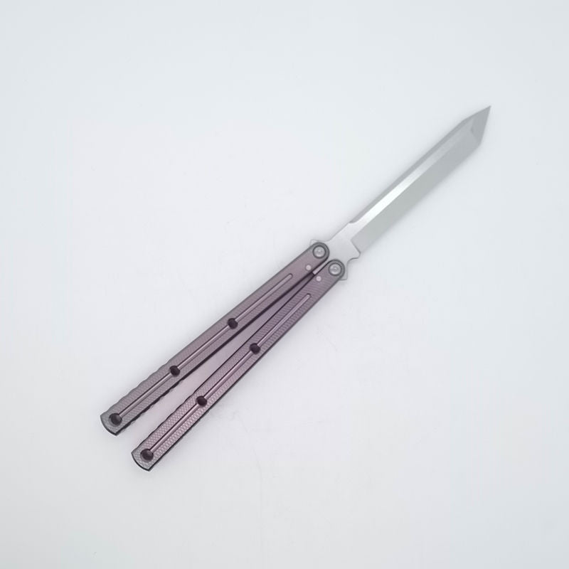TITUS Kraken Purple handle silver tanto