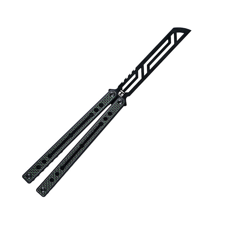 TITUS Nautilus Carbon Fiber green handle black trainer