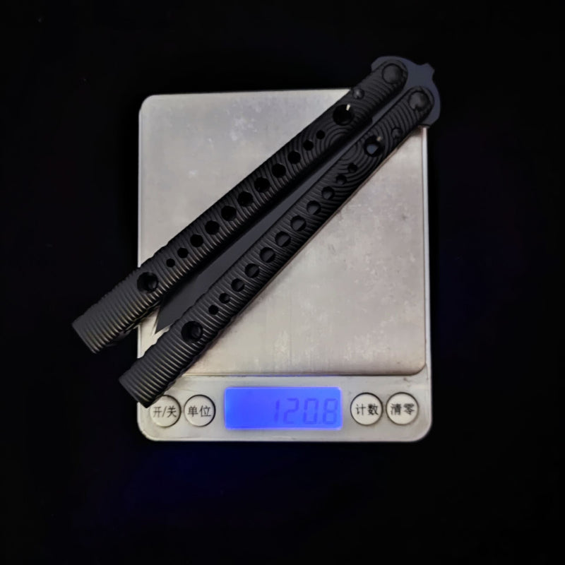 TITUS Rep Dot V2 Replicant Holes Bailisong Butterfly Knife Tanto Edge 7075 Aluminum Channel Handle Bushing System Jilt Free-swinging Knives
