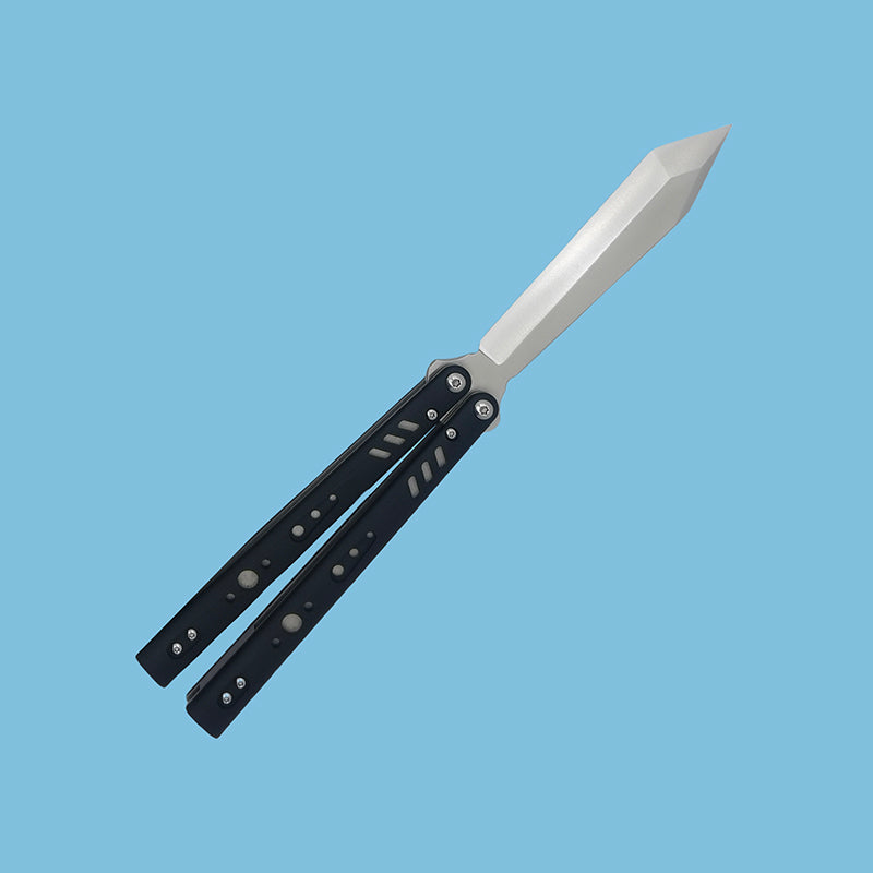 TITUS Rep Black G10 Gray Lined Titanium Silver Tanto