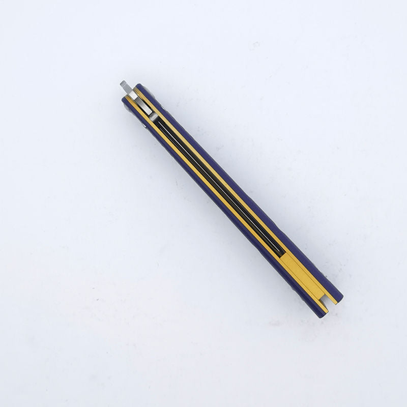 TITUS Rep G10 Lined Titanium handle side