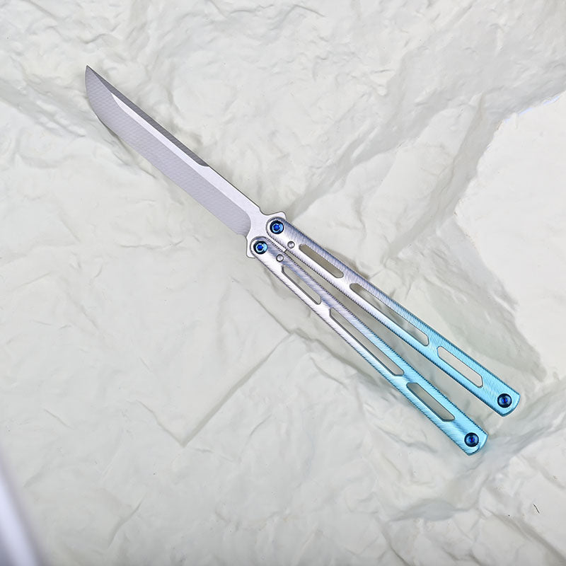 TITUS Tsunami blue-white handle silver live