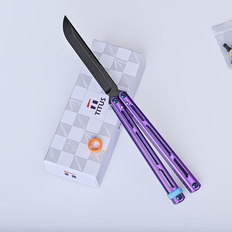 TITUS Tsunami purple handle black live
