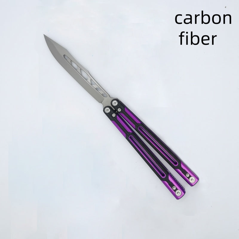 TITUS Cygni Cygnus Bailisong Butterfly Trainer Knife Channel 7075 Aluminum+G10/Carbon Fiber Handle Handle VG10 Blade Bushing System Jilt Free-swinging Knives