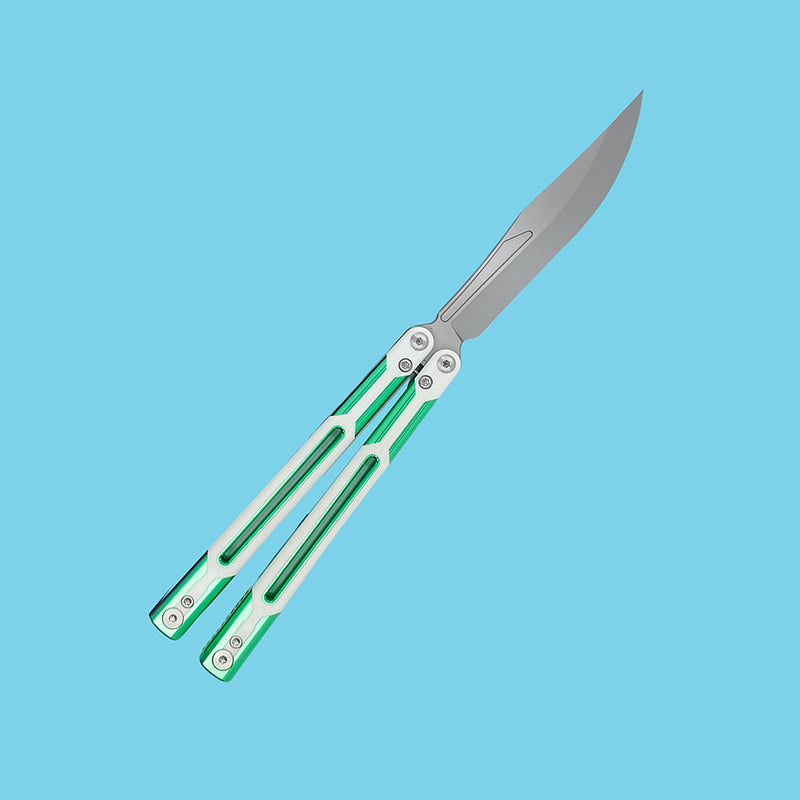 TITUS Cygni Cygnus Bailisong Butterfly Trainer Knife Channel 7075 Aluminum+G10/Carbon Fiber Handle Handle VG10 Blade Bushing System Jilt Free-swinging Knives