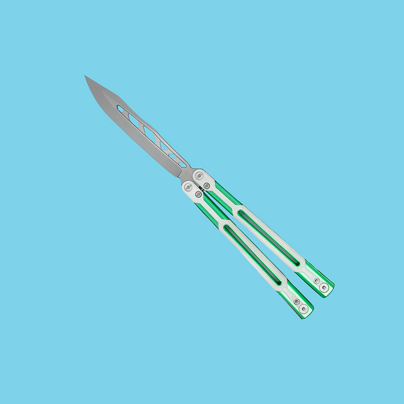 TITUS Cygni Cygnus Bailisong Butterfly Trainer Knife Channel 7075 Aluminum+G10/Carbon Fiber Handle Handle VG10 Blade Bushing System Jilt Free-swinging Knives