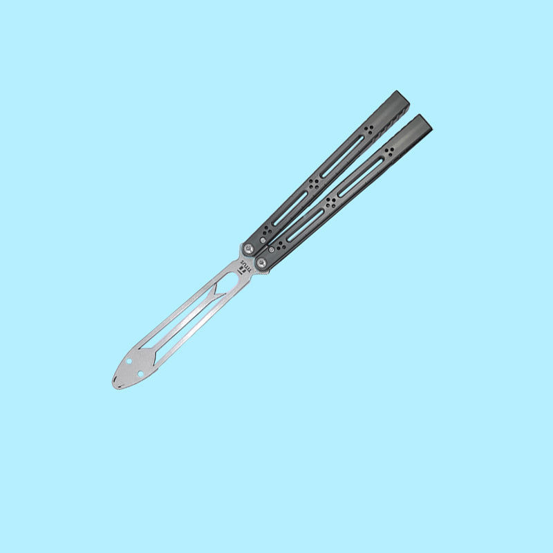 TITUS Basilisk V3 Bailisong Butterfly Trainer Knife Tuning Fork VG10 Bowie 7075 Aluminum+G10 Channel Handle Bushing System Jilt Free-swinging Knives