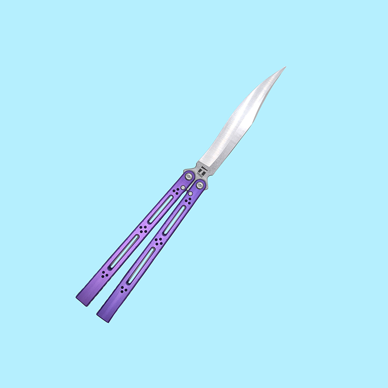 TITUS Basilisk V3 Bailisong Butterfly Trainer Knife Tuning Fork VG10 Bowie 7075 Aluminum+G10 Channel Handle Bushing System Jilt Free-swinging Knives