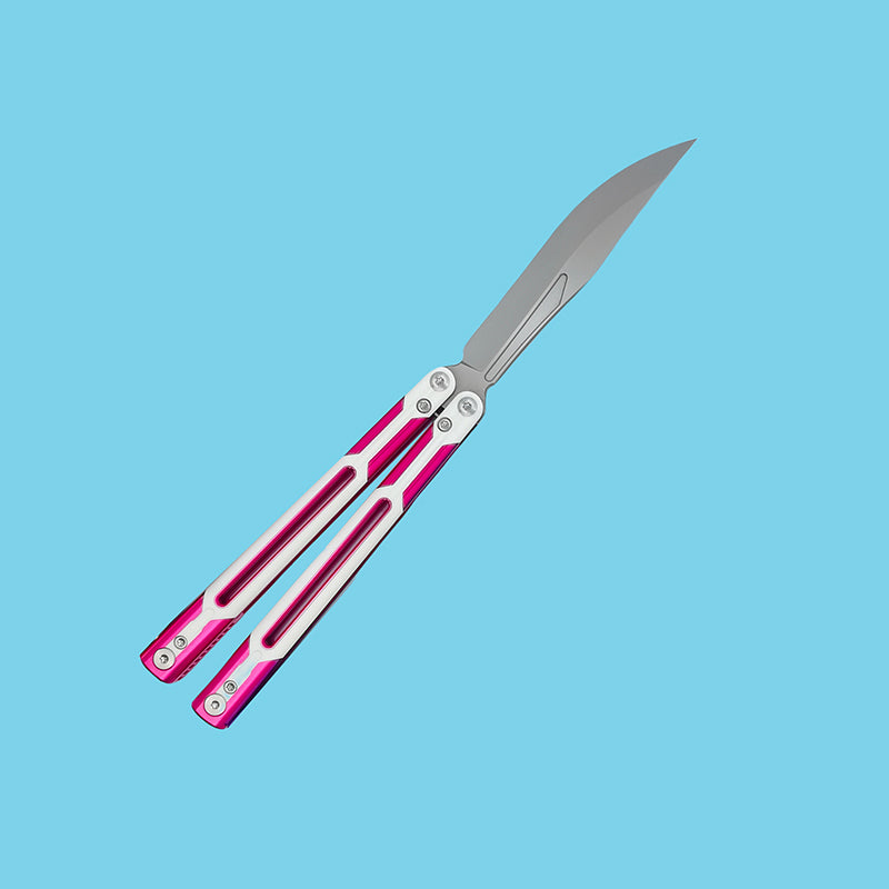 TITUS Cygni Cygnus Bailisong Butterfly Trainer Knife Channel 7075 Aluminum+G10/Carbon Fiber Handle Handle VG10 Blade Bushing System Jilt Free-swinging Knives