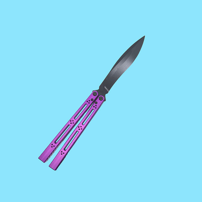 TITUS Basilisk V3 Bailisong Butterfly Trainer Knife Tuning Fork VG10 Bowie 7075 Aluminum+G10 Channel Handle Bushing System Jilt Free-swinging Knives
