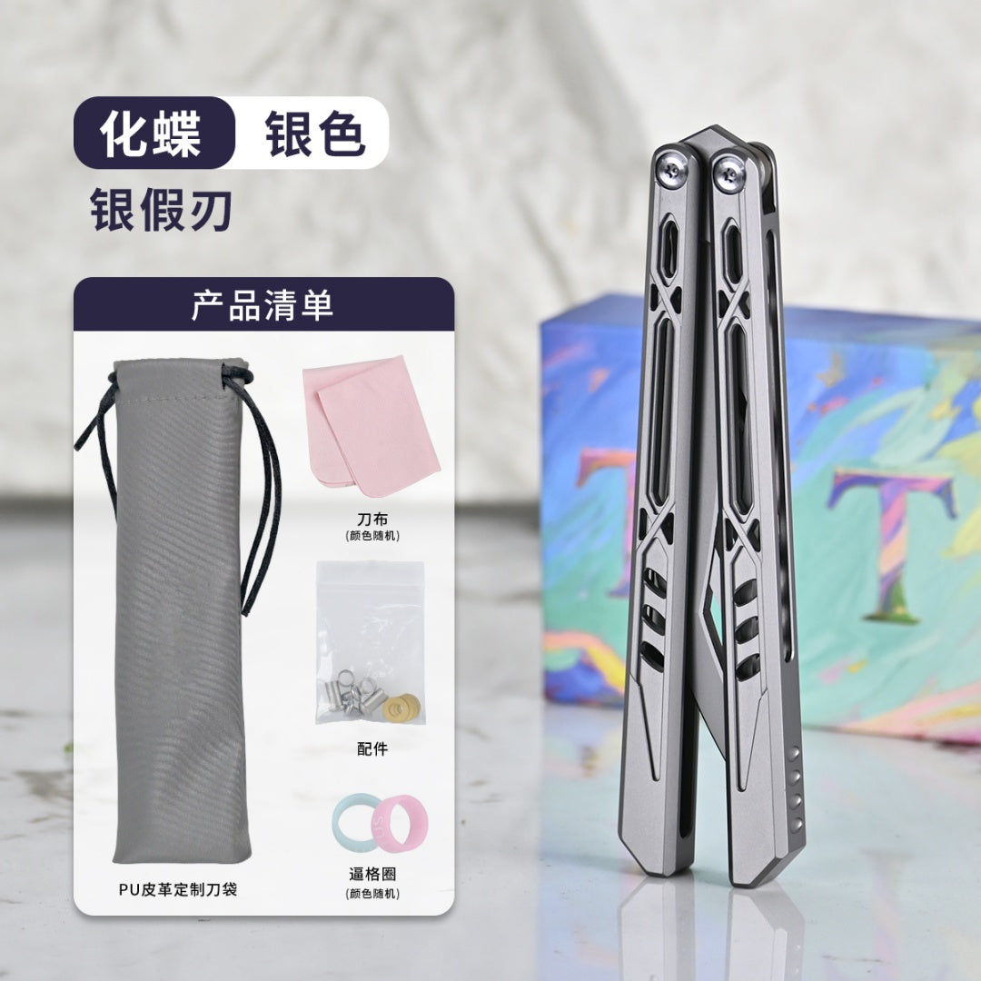 TITUS Sparrow Bailisong Butterfly Knife Titanium Handle Fine-tuned VG10 Blade Bushing System Jilt Free-swinging Knives
