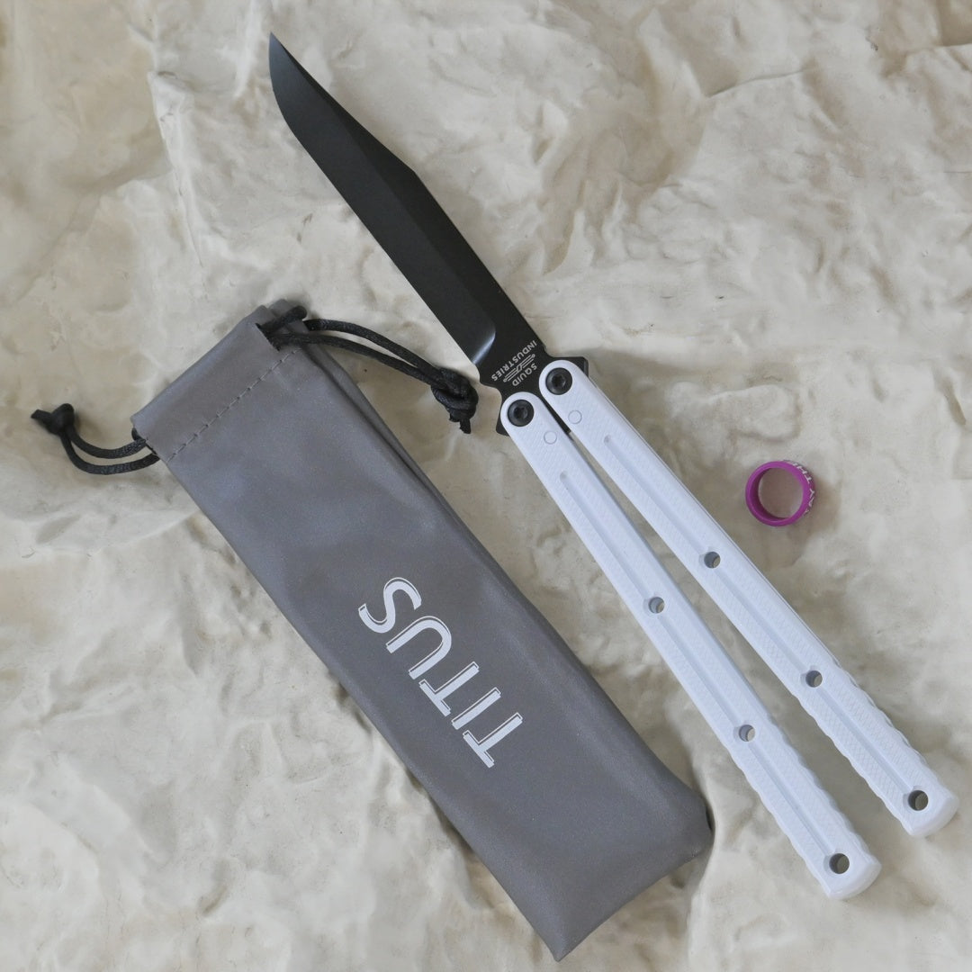 TITUS Kraken Raken Winter Limited Edition Titanium‑black Coated Blade