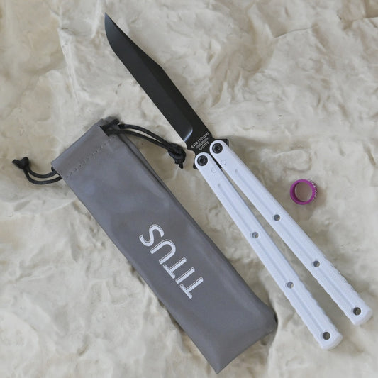 TITUS Kraken Raken Winter Limited Edition Titanium‑black Coated Blade