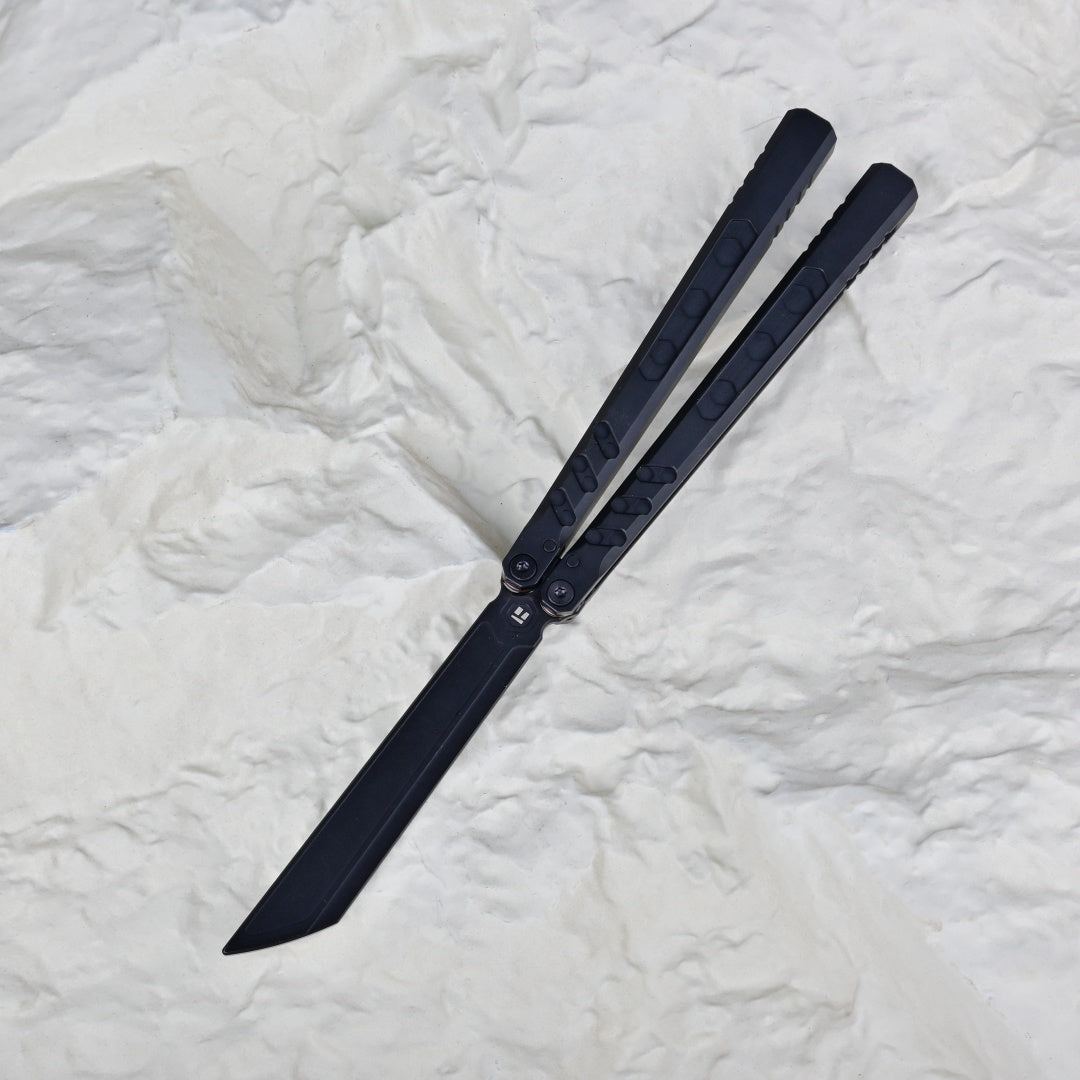 TITUS HEX Bailisong Butterfly Trainer Knife 7075 Aluminum Channel Handle Bushing System Jilt Free-swinging Knives