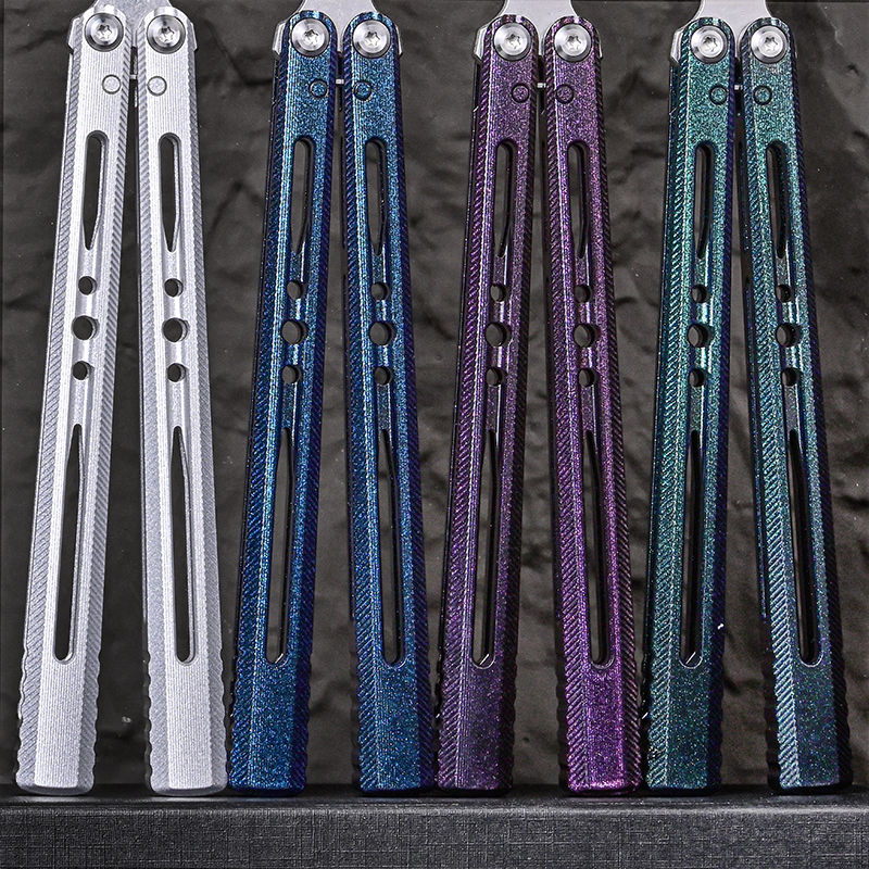 TITUS Renard Bailisong Butterfly Knife Ceramic Surface 7075 Aluminum Channel Handle VG10 Blade Bushing System Jilt Free-swinging Knives
