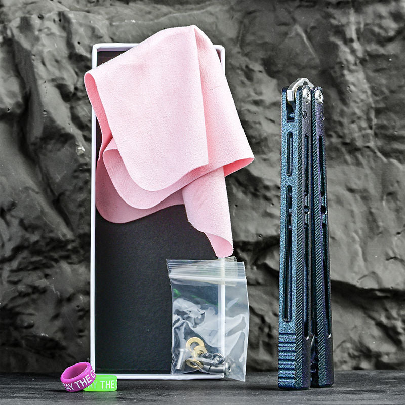 TITUS Renard Bailisong Butterfly Knife Ceramic Surface 7075 Aluminum Channel Handle VG10 Blade Bushing System Jilt Free-swinging Knives