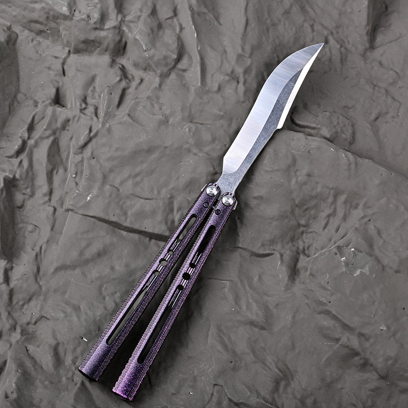 TITUS Renard Bailisong Butterfly Knife Ceramic Surface 7075 Aluminum Channel Handle VG10 Blade Bushing System Jilt Free-swinging Knives