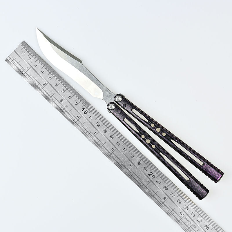 TITUS Renard Bailisong Butterfly Knife Ceramic Surface 7075 Aluminum Channel Handle VG10 Blade Bushing System Jilt Free-swinging Knives