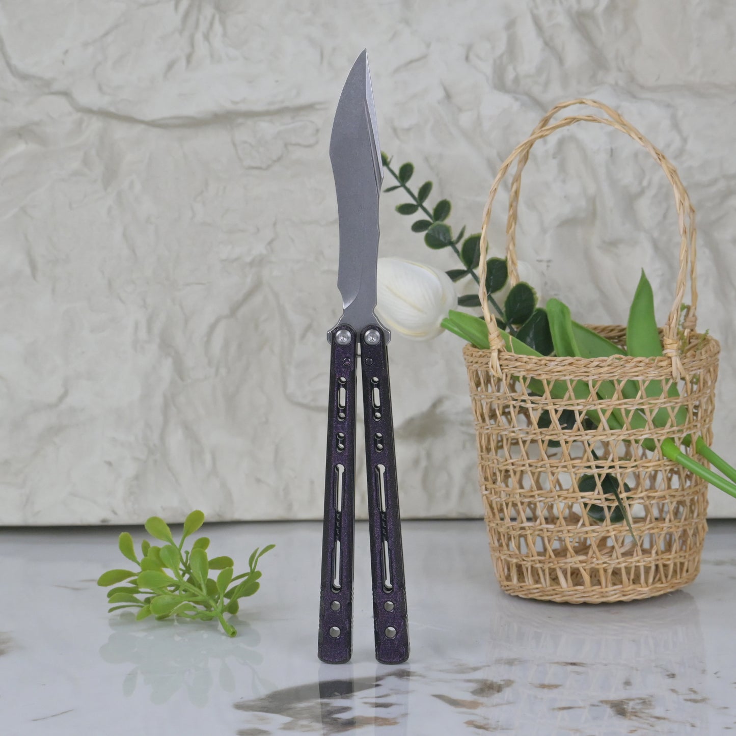 TITUS Sirius K  VG10 blade Bailisong Butterfly Knife  7075 Aluminum Channel Handle  Bushing System Jilt Free-swinging Knives