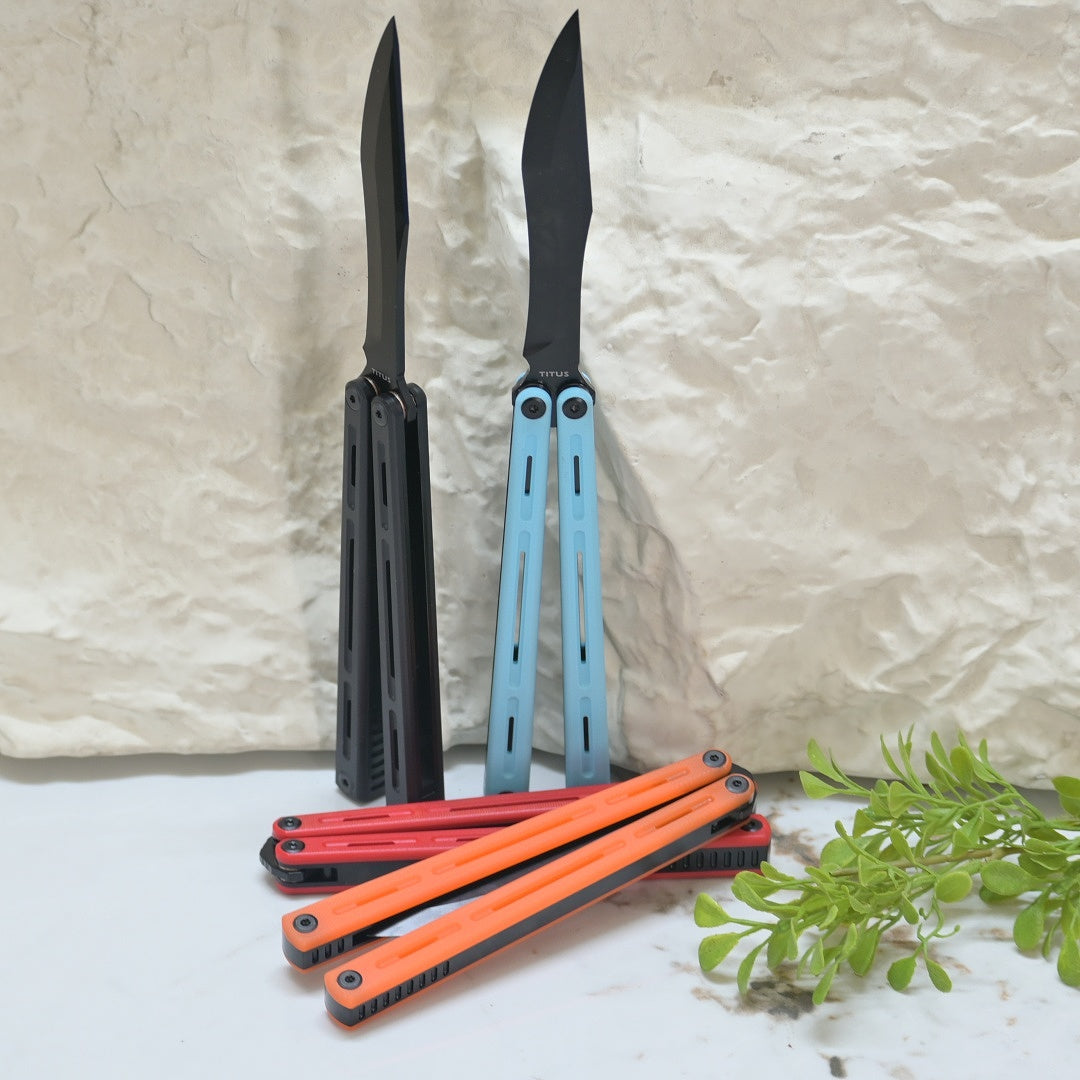 TITUS Egrets black Bailisong Butterfly Trainer Knife