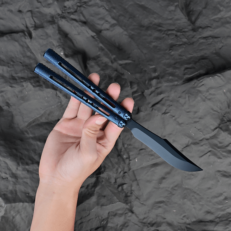 TITUS Renard Bailisong Butterfly Knife Ceramic Surface 7075 Aluminum Channel Handle VG10 Blade Bushing System Jilt Free-swinging Knives