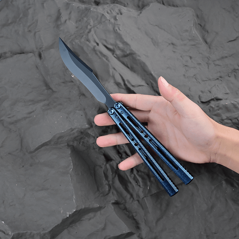 TITUS Renard Bailisong Butterfly Knife Ceramic Surface 7075 Aluminum Channel Handle VG10 Blade Bushing System Jilt Free-swinging Knives