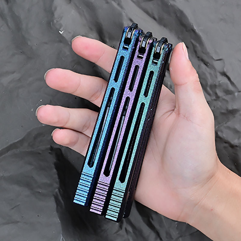 TITUS Renard Bailisong Butterfly Knife Ceramic Surface 7075 Aluminum Channel Handle VG10 Blade Bushing System Jilt Free-swinging Knives