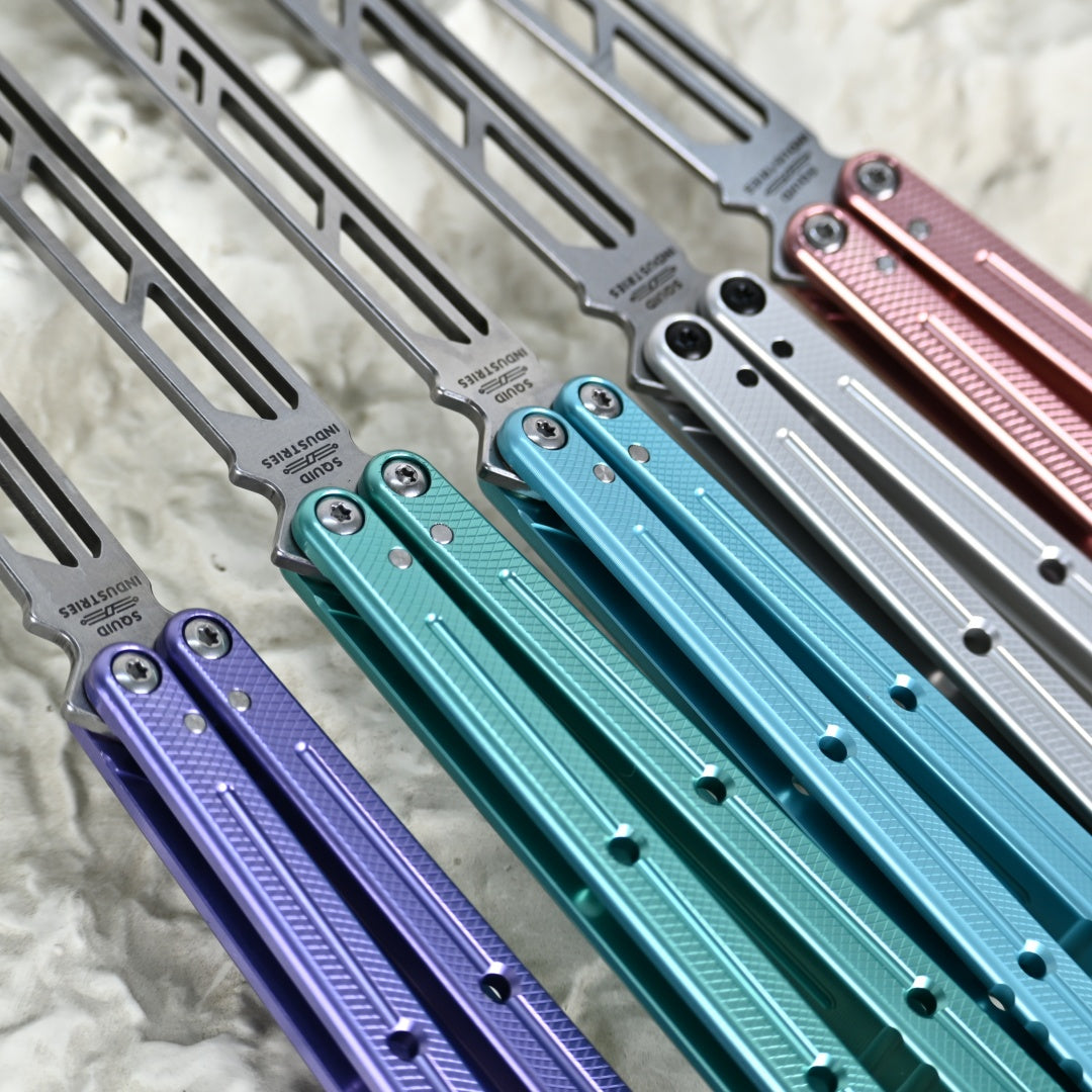 TITUS Kraken silver trainer Bailisong Butterfly Knife