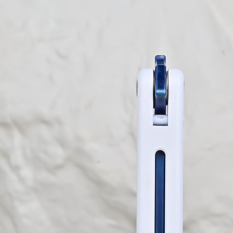 TITUS Kraken Winter Limited Edition Bailisong Butterfly Knife White Ceramic Surface 7075 Aluminum Channel Handle VG10 Blade Bushing System Jilt Free-swinging Knives