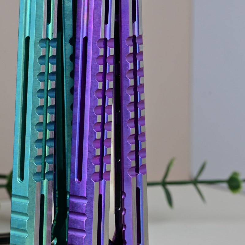 TITUS Mirage Bailisong Butterfly Knife Titanium Handle Fine-tuned VG10 Blade Bushing System Jilt Free-swinging Knives