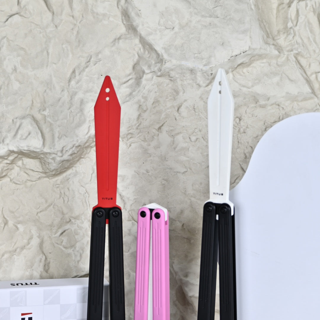 TITUS Sword Bailisong Butterfly Trainer Knife G10 Handle G10 Blade Bushing System Jilt Free-swinging Knives