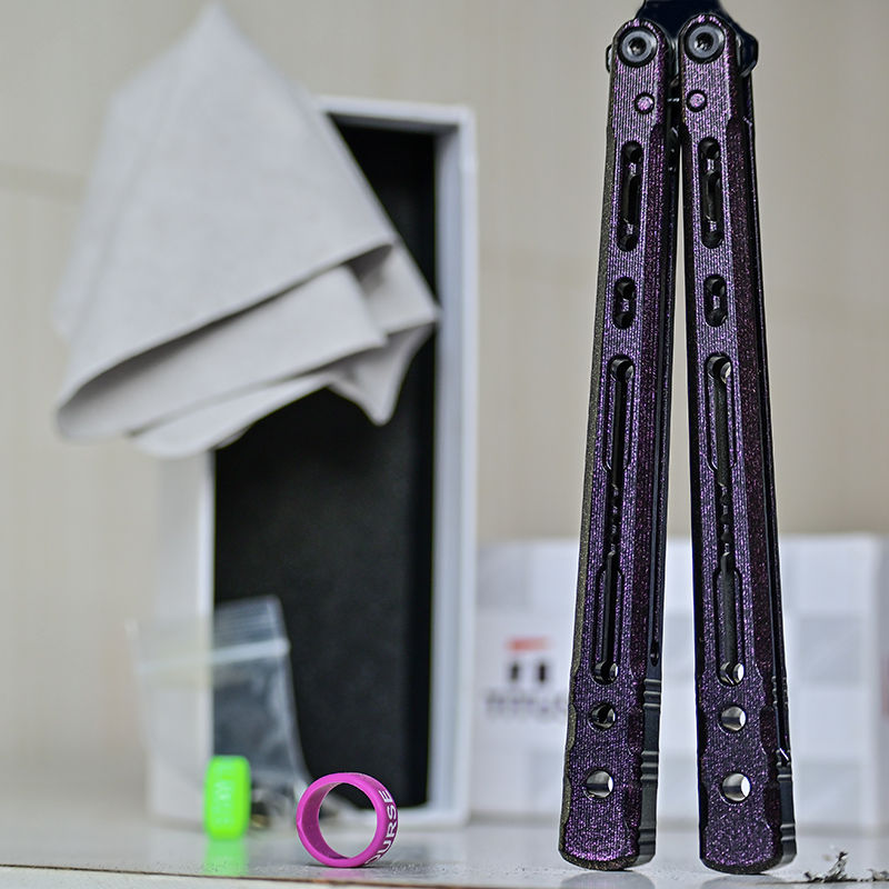 TITUS Sirius Bailisong Butterfly Knife Anodic Oxidation/Ceramic Surface 7075 Aluminum Channel Handle VG10 Blade Bushing System Jilt Free-swinging Knives