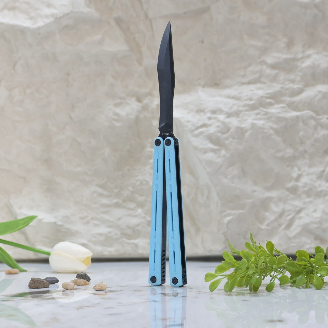 TITUS Egrets black Bailisong Butterfly Trainer Knife