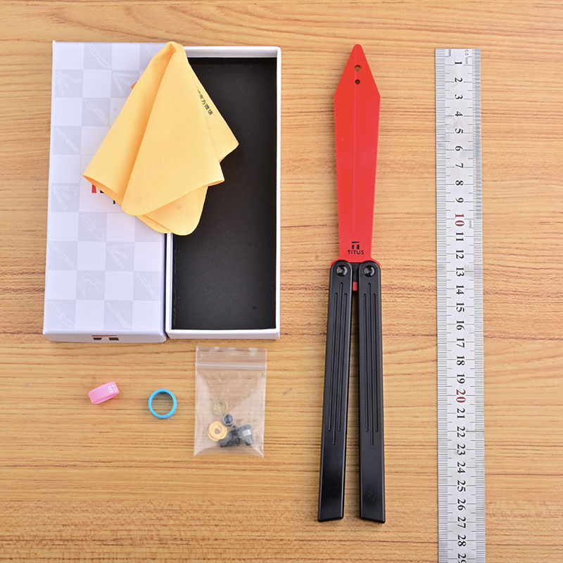 TITUS Sword Bailisong Butterfly Trainer Knife G10 Handle G10 Blade Bushing System Jilt Free-swinging Knives