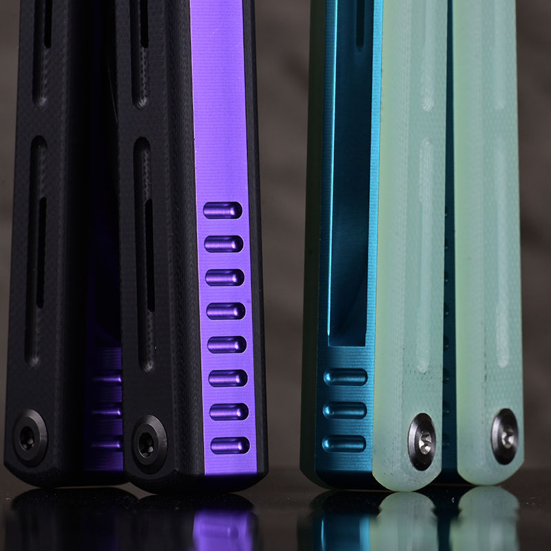 TITUS Egrets Bailisong Butterfly Trainer Knife 7075 Aluminum Channel Handle Bushing System Jilt Free-swinging Knives