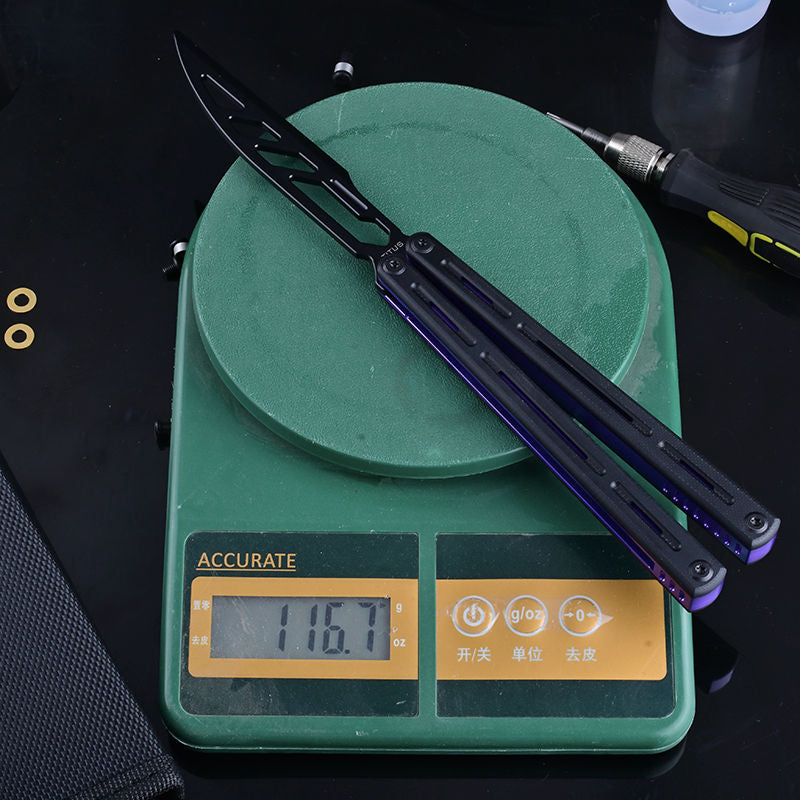 TITUS Egrets Bailisong Butterfly Trainer Knife 7075 Aluminum Channel Handle Bushing System Jilt Free-swinging Knives