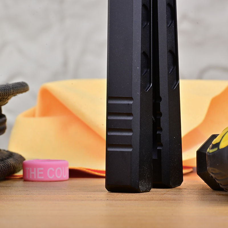 TITUS HEX Bailisong Butterfly Trainer Knife 7075 Aluminum Channel Handle Bushing System Jilt Free-swinging Knives