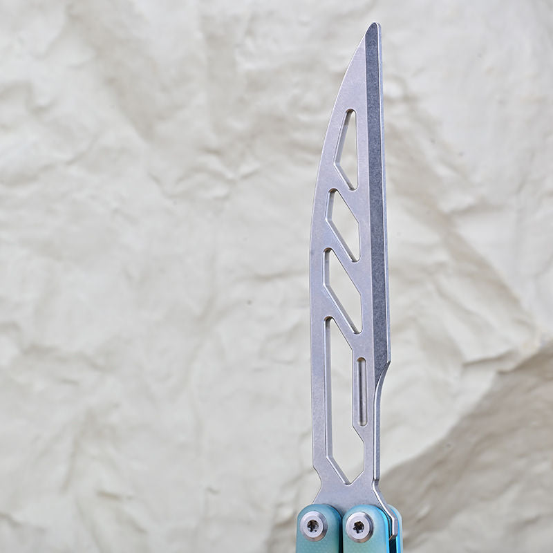 TITUS Egrets Bailisong Butterfly Trainer Knife 7075 Aluminum Channel Handle Bushing System Jilt Free-swinging Knives