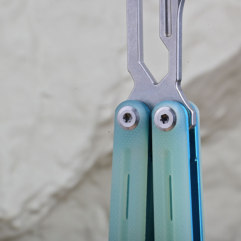 TITUS Egrets Bailisong Butterfly Trainer Knife 7075 Aluminum Channel Handle Bushing System Jilt Free-swinging Knives